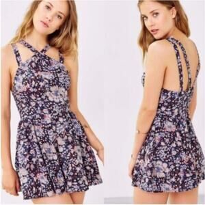 Urban Outfitters Ecote Floral Patterned Strappy Romper